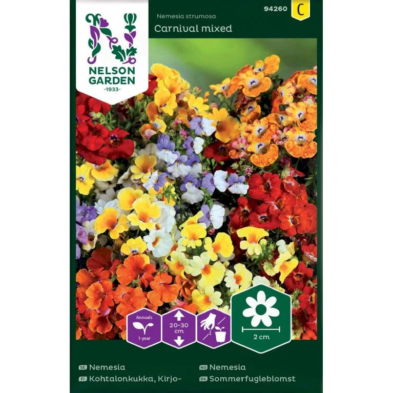 Sommerfugleblomst 'Carnival' Mix Nemesia Strumosa 'Carnival' Mix 1 Sommerfugleblomst 'Carnival' Mix Nemesia Strumosa 'Carnival' Mix