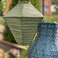 Solcelle Lanterne Sashiko Lysegrøn Lumiz Solcelle Lanterne Sashiko Diamand 28 Cm -Sirius Butik p36342 54421 lumiz solcelle lanterne sashiko 6044