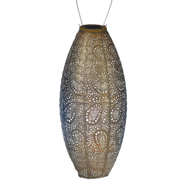 Solcelle Lanterne Paisley Guld Lumiz Solcelle Lanterne Paisley Lang Oval 20 Cm 1 Solcelle Lanterne Paisley Guld Lumiz Solcelle Lanterne Paisley Lang Oval 20 Cm