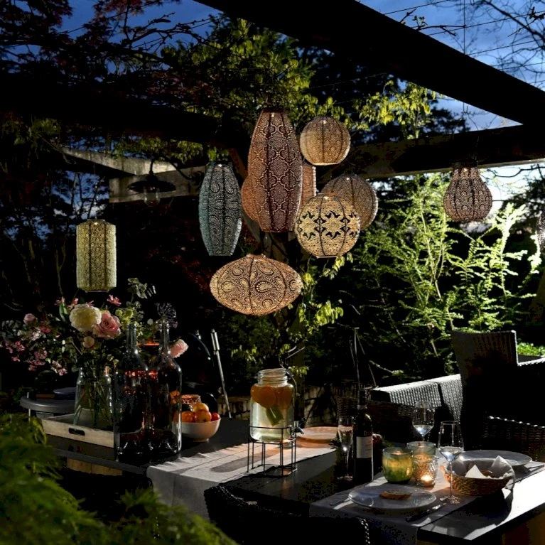 Solcelle Lanterne Paisley Havblå Lumiz Solcelle Lanterne Paisley Lang Oval 20 Cm 3 Solcelle Lanterne Paisley Havblå Lumiz Solcelle Lanterne Paisley Lang Oval 20 Cm - Billede 3