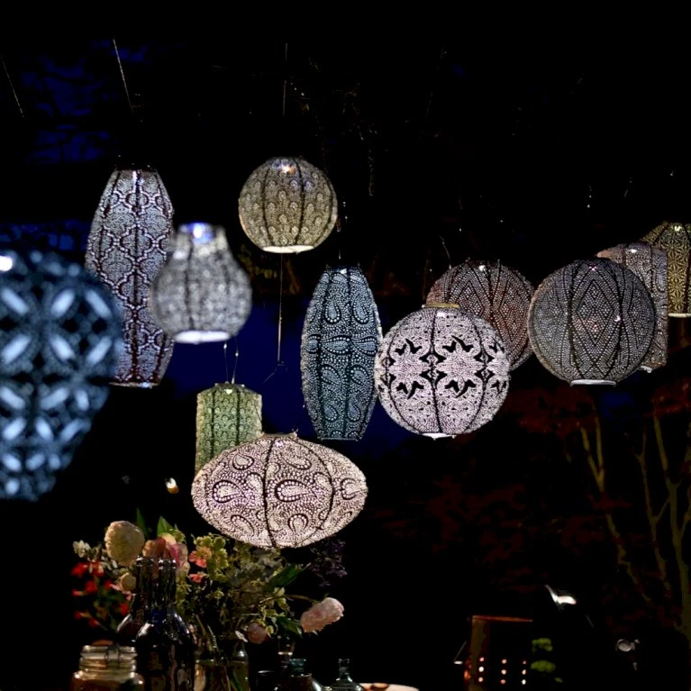 Solcelle Lanterne Paisley Havblå Lumiz Solcelle Lanterne Paisley Lang Oval 20 Cm 4 Solcelle Lanterne Paisley Havblå Lumiz Solcelle Lanterne Paisley Lang Oval 20 Cm - Billede 4