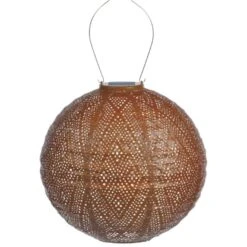 Solcelle Lanterne Ikat Kobber Lumiz Solcelle Lanterne Ikat Rund 30 Cm