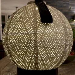 Solcelle Lanterne Ikat Lys Taupe Lumiz Solcelle Lanterne Ikat Rund 30 Cm -Sirius Butik p36355 54313 lumiz solcelle lanterne ikat 0718